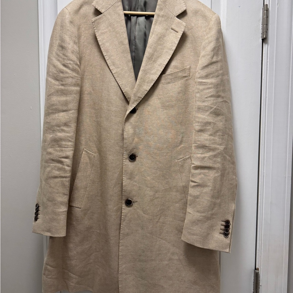 Men's Beige Overcoat